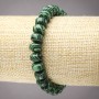 Elastic Bracelet, Malachite (Pressed), Smooth Rondelles, diameter 9x7mm+
