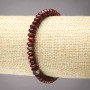 Elastic Bracelet of Natural Red Jasper, Smooth Rondelle, Diameter 6x3mm+