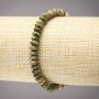 Elastic Bracelet of Natural Jasper, Bloodstone and Unakite, Smooth Rondelle, Diameter 6x3mm+