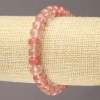Elastic Bracelet of Natural Chalcedony, Smooth Rondelle, Diameter 9x7mm+