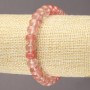 Elastic Bracelet of Natural Chalcedony, Smooth Rondelle, Diameter 9x7mm+