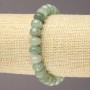 Elastic Bracelet with Natural Jade Stone, Smooth Rondelle, Diameter 9x7mm+