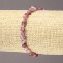 Elastic Bracelet with Natural Tourmaline Stone, Tumbled, Diameter 5x7mm+