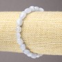 Elastic Bracelet with Natural Blue Agate Stone, Tumbled, Diameter 10x8mm+