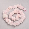 Unpolished pink quartz beads on a thread nugget finish, diameter 10×20mm+-, length 42cm+-
