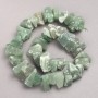Unpolished Jade Beads on Silk Thread Nugget Beads, 10x20mm diameter, 42cm+ length