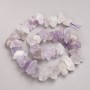 Beads Raw Stone Amethyst on Thread Tumbled, Diameter 12x20mm+/-, Length 42cm+