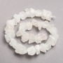 Raw Stone Beads Rock Crystal on Thread Tumbled, diameter 10x18mm+/-, length 42cm+