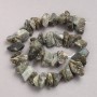 Raw Stone Beads Labradorite on Thread Tumbled, diameter 10x18mm+/-, length 42cm+