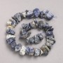 Raw Stone Beads Sodalite on Thread Tumbled, diameter 10x18mm+/-, length 42cm+