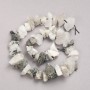 Raw Stone Beads Rutilated Quartz "Hairy" on Thread Tumbled, diameter 10x18mm+/-, length 42cm+