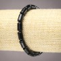 Agate (Pressed) Bracelet on Elastic, Smooth Cylinder Beads, 10x6mm+ Diameter