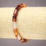 Natural Carnelian Bracelet on Elastic, Smooth Cylinder Beads, 10x6mm+ Diameter