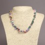 Assorted Chip Necklace, diameter 6-8mm+/-, length 45cm+/- with extension chain