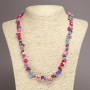 Toned Stone Assorted Chip Necklace, diameter 6-10mm+/-, length 45cm+/- with extension chain