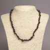 Garnet Chip Necklace, natural stone, diameter 6mm+/-, length 45cm+/- with extension chain