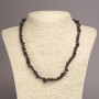 Garnet Chip Necklace, natural stone, diameter 6mm+/-, length 45cm+/- with extension chain
