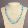 Turquoise Chip Necklace, diameter 6-8mm+/-, length 45cm+/- with extension chain
