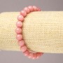 Elastic Bracelet with Natural Tourmaline Smooth Round Beads, diameter 8mm+