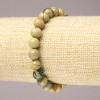 Yellow Jasper Elastic Bracelet, Natural Stone Smooth Round Bead, 8mm+