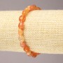 Carnelian Elastic Bracelet, Natural Stone Tumbled Bead, 9x7mm+