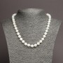 Milky White Mother-of-Pearl Necklace, 7.5mm+/-, 45cm+ Length