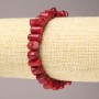 Elastic Bracelet, Natural Coral chips, diameter 11x6mm+