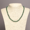Malachite (Pressed) Necklace, smooth round bead, diameter 6mm+/-, length 45cm+