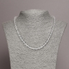 Rock Crystal Stone Necklace, smooth round beads, diameter 6mm+-, length 45cm+