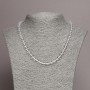 Rock Crystal Stone Necklace, smooth round beads, diameter 6mm+-, length 45cm+