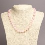 Tinted Quartz Necklace, smooth round bead, diameter 8mm+/-, length 45cm+