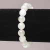 Natural Stone Elastic Bracelet, Adularia smooth round bead, diameter 10mm+