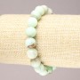Natural Stone Elastic Bracelet, Chrysoprase smooth round bead, diameter 10mm+