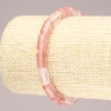 Elastic Bracelet with Natural Chalcedony Smooth Cylinder Beads, 10x6mm+ diameter