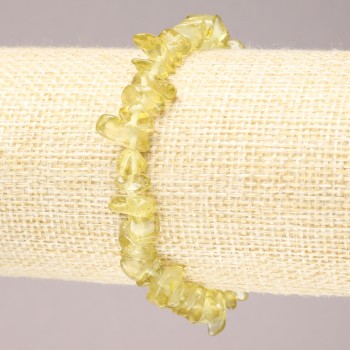 Elastic Bracelet with Dyed Quartz Chips, 6-8mm+ diameter