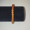 Natural Carnelian Stone Bracelet, Smooth Bead, 6mm+/- Diameter (Stretch)