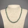Natural Malachite Stone Necklace, Smooth Bead, 6mm+/- Diameter, 45cm+ Length