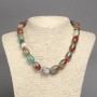 Brazilian Agate Stone Necklace, Smooth Barrel Beads, 17x13mm+/- Diameter, 45cm+ Length