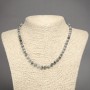 Natural Hawk's Eye Stone Necklace, Smooth Bead, 6.5mm+/- Diameter, 45cm+ Length