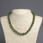 Natural Canadian Jadeite Stone Necklace, Smooth Bead, 10mm+/- Diameter, 45cm+ Length