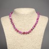 Raspberry Agate Necklace Smooth Bead, Diameter 8mm+-, Length 45cm+