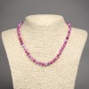 Raspberry Agate Necklace Smooth Bead, Diameter 6mm+-, Length 45cm+