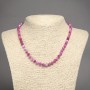 Raspberry Agate Necklace Smooth Bead, Diameter 6mm+-, Length 45cm+
