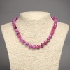 Raspberry Agate Necklace Smooth Bead, Diameter 10mm+-, Length 45cm+