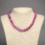 Raspberry Agate Necklace Smooth Bead, Diameter 10mm+-, Length 45cm+