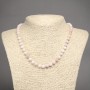 Natural Pink Opal Stone Necklace Smooth Bead, Diameter 6(+-)mm, Length 45cm+