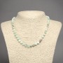 Natural Larimar Stone Necklace Smooth Bead, Diameter 6mm+-, Length 45cm+