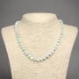 Natural Larimar Stone Necklace, Smooth Bead, 6mm+/- Diameter, 45cm+ Length