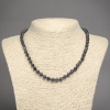 Natural Iolite Stone Necklace Smooth Bead, Diameter 6.5mm+-, Length 45cm+