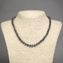 Natural Iolite Stone Necklace Smooth Bead, Diameter 6.5mm+-, Length 45cm+